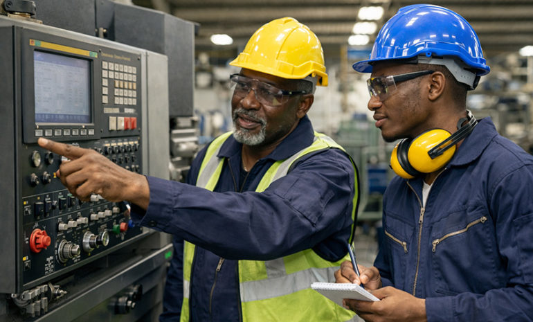 Experienced workers sharing institutional knowledge in Nigerian organizations