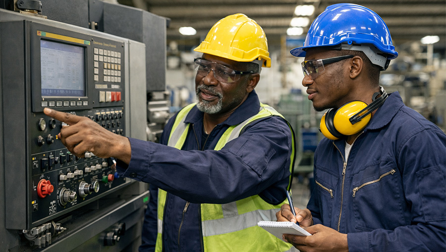 Experienced workers sharing institutional knowledge in Nigerian organizations